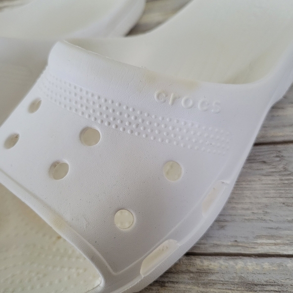 Crocs Coast Slide Slip-On Lightweight Sandals White Blanc Unisex Womens 8 Mens 6 - Picture 8 of 11